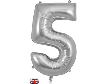 34in NUMBER 5 SILVER JUMBO FOIL