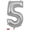 34in NUMBER 5 SILVER JUMBO FOIL