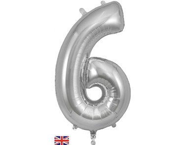 34in NUMBER 6 SILVER JUMBO FOIL