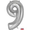 34in NUMBER 9 SILVER JUMBO FOIL