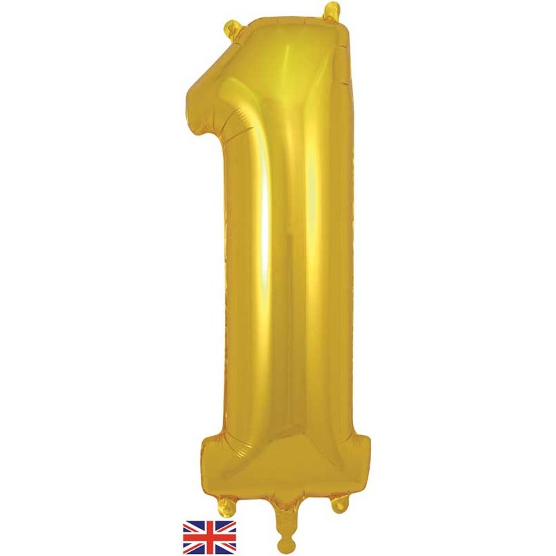 34in NUMBER 1 GOLD JUMBO FOIL