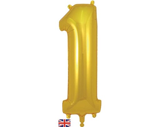 34in NUMBER 1 GOLD JUMBO FOIL