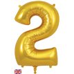 34in NUMBER 2 GOLD JUMBO FOIL