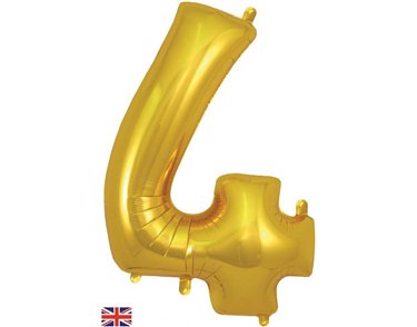 34in NUMBER 4 GOLD JUMBO FOIL