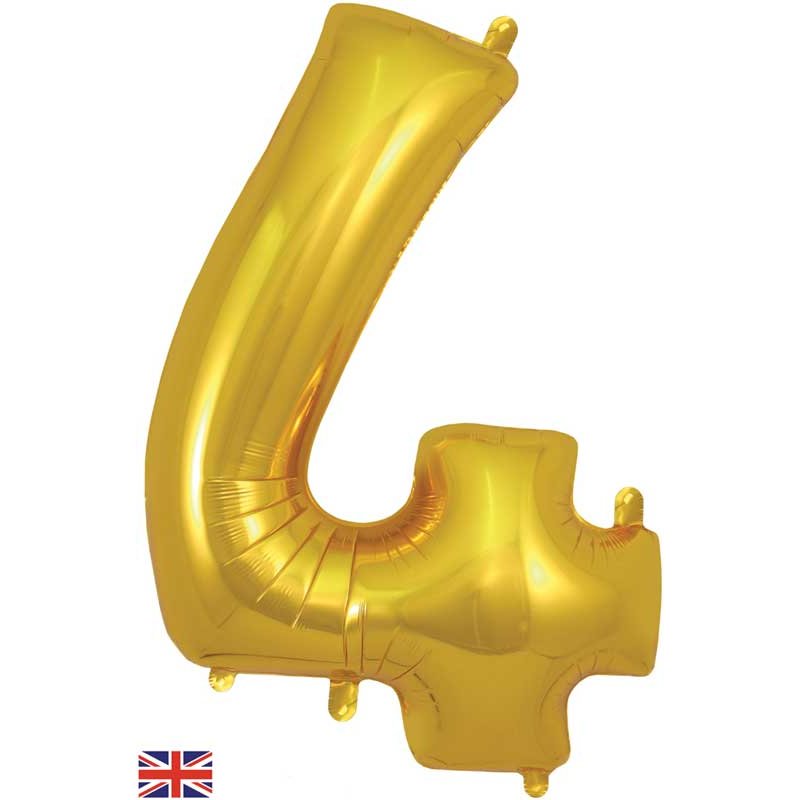 34in NUMBER 4 GOLD JUMBO FOIL