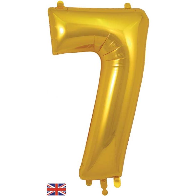 34in NUMBER 7 GOLD JUMBO FOIL