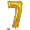 34in NUMBER 7 GOLD JUMBO FOIL