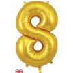 34in NUMBER 8 GOLD JUMBO FOIL