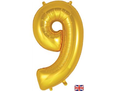 34in NUMBER 9 GOLD JUMBO FOIL