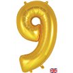 34in NUMBER 9 GOLD JUMBO FOIL