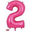34in NUMBER 2 PINK JUMBO FOIL