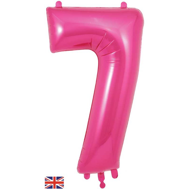 34in NUMBER 7 PINK JUMBO FOIL
