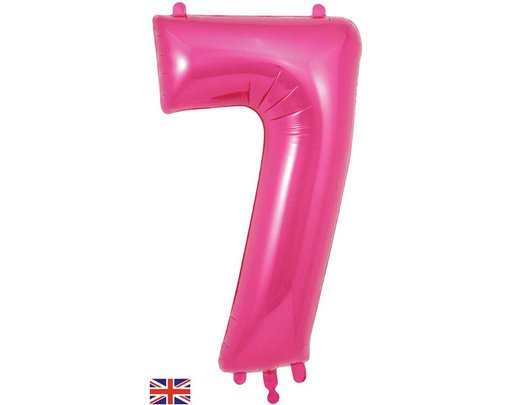 34in NUMBER 7 PINK JUMBO FOIL