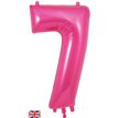 34in NUMBER 7 PINK JUMBO FOIL