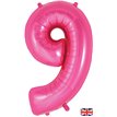 34in NUMBER 9 PINK JUMBO FOIL