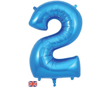 34in NUMBER 2 BLUE JUMBO FOIL