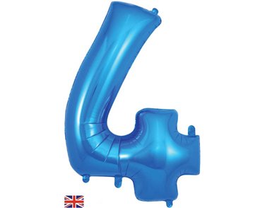 34in NUMBER 4 BLUE JUMBO FOIL