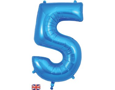 34in NUMBER 5 BLUE JUMBO FOIL