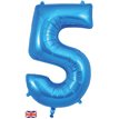 34in NUMBER 5 BLUE JUMBO FOIL