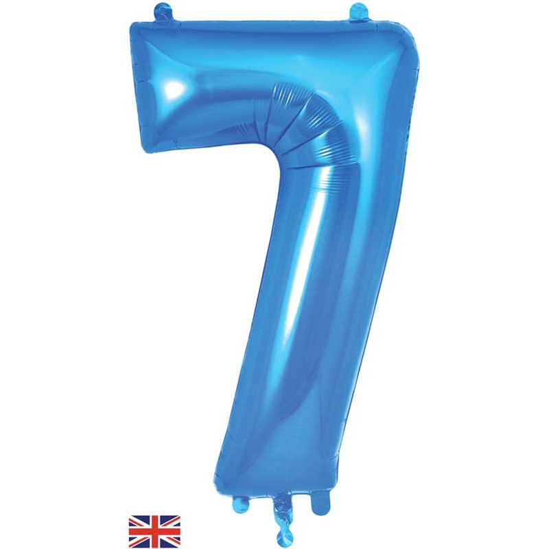 34in NUMBER 7 BLUE JUMBO FOIL