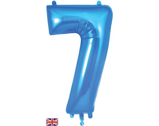 34in NUMBER 7 BLUE JUMBO FOIL