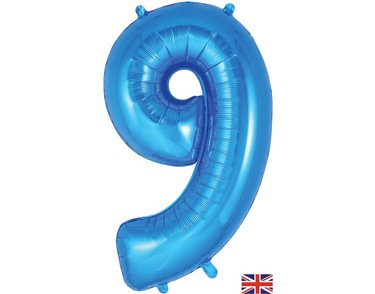 34in NUMBER 9 BLUE JUMBO FOIL