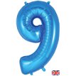 34in NUMBER 9 BLUE JUMBO FOIL