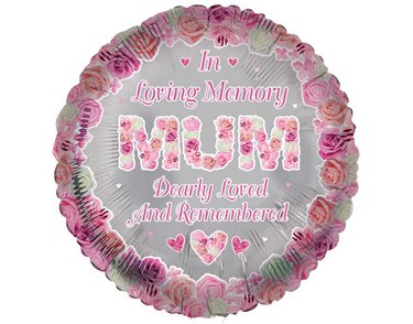 18in MUM REMEMBRANCE FOIL BALLOON