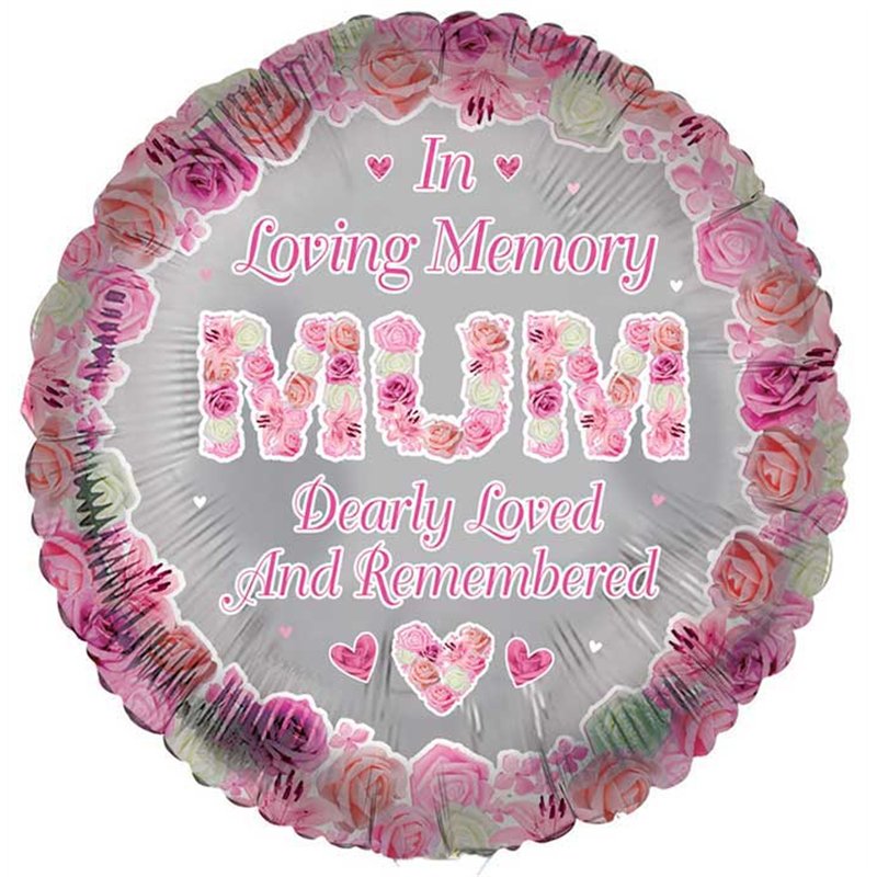 18in MUM REMEMBRANCE FOIL BALLOON