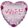 18in WIFE HEART REMEMBRANCE FOIL BALLOON