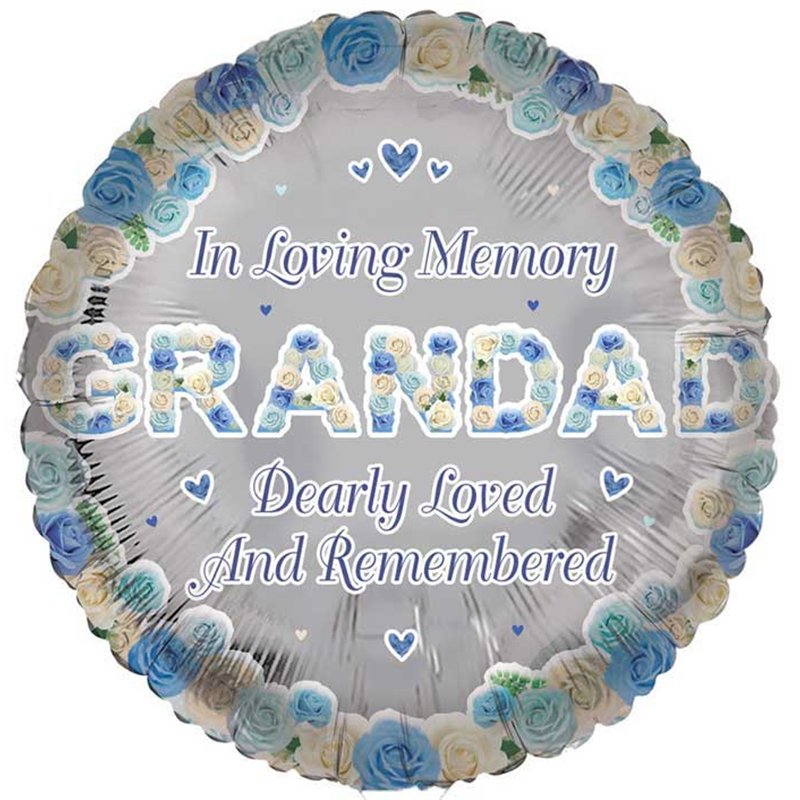 18in GRANDAD REMEMBRANCE FOIL BALLOON