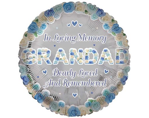 18in GRANDAD REMEMBRANCE FOIL BALLOON