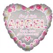 18in ANGEL PINK HEART REMEMBRANCE FOIL BALLOON