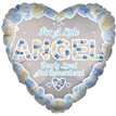 18in ANGEL BLUE HEART REMEMBRANCE FOIL BALLOON