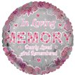 18in IN LOVING MEMORY PINK REMEMBRANCE FOIL BALLOON