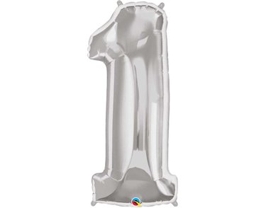 JUMBO NUMBER ONE SILVER QUALATEX FOIL
