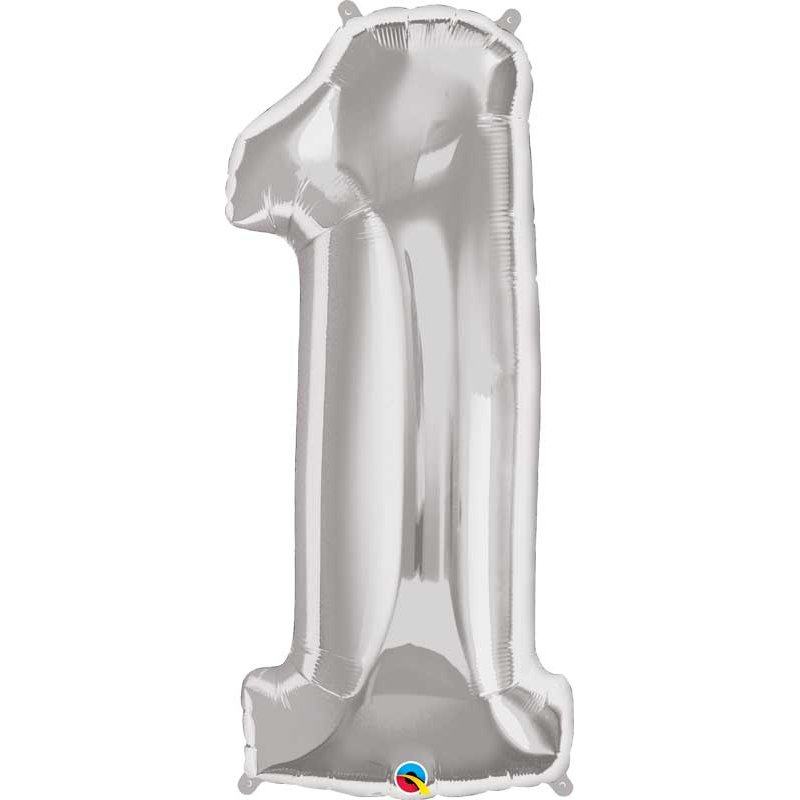 JUMBO NUMBER ONE SILVER QUALATEX FOIL