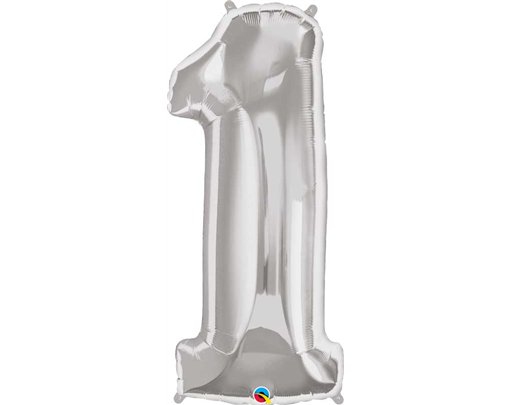JUMBO NUMBER ONE SILVER QUALATEX FOIL