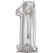 JUMBO NUMBER ONE SILVER QUALATEX FOIL