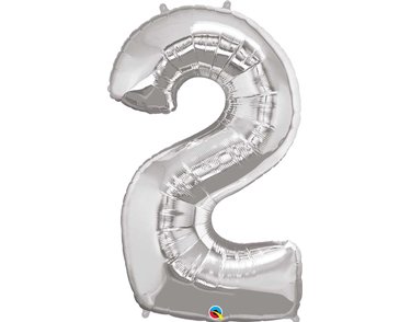 JUMBO NUMBER TWO SILVER QUALATEX FOIL