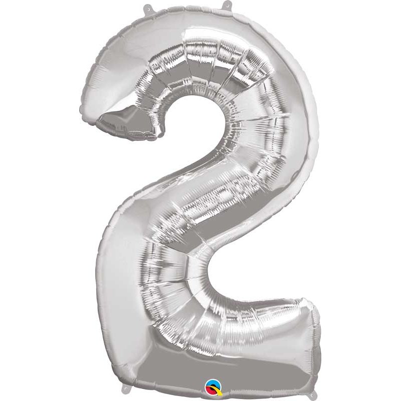 JUMBO NUMBER TWO SILVER QUALATEX FOIL