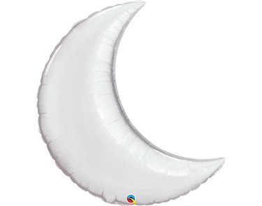 35in SILVER PLAIN FOIL CRESCENT MOON