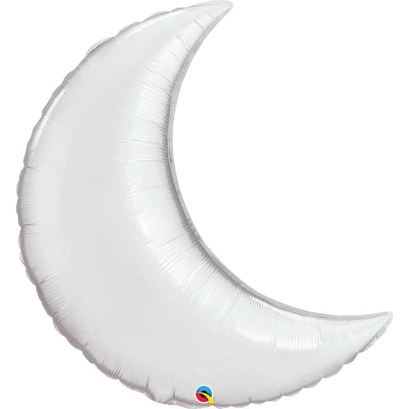 35in SILVER PLAIN FOIL CRESCENT MOON