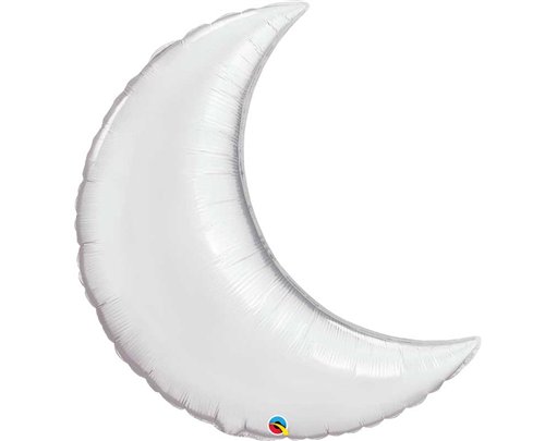 35in SILVER PLAIN FOIL CRESCENT MOON