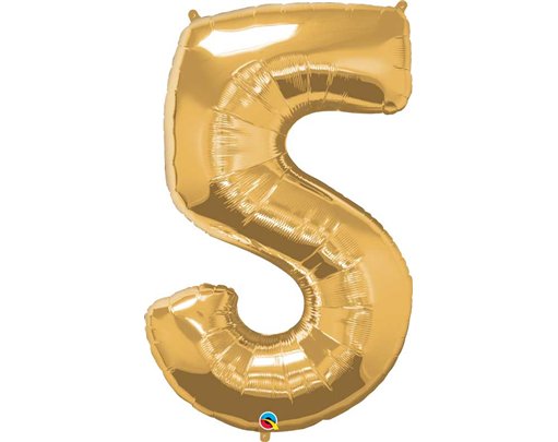 JUMBO NUMBER FIVE METALLIC GOLD QUALATEX FOIL