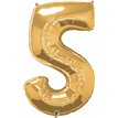 JUMBO NUMBER FIVE METALLIC GOLD QUALATEX FOIL
