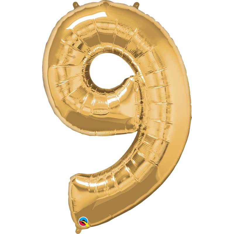 JUMBO NUMBER NINE METALLIC GOLD QUALATEX FOIL