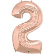 JUMBO NUMBER TWO ROSE GOLD QUALATEX FOIL