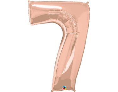 JUMBO NUMBER SEVEN ROSE GOLD QUALATEX FOIL