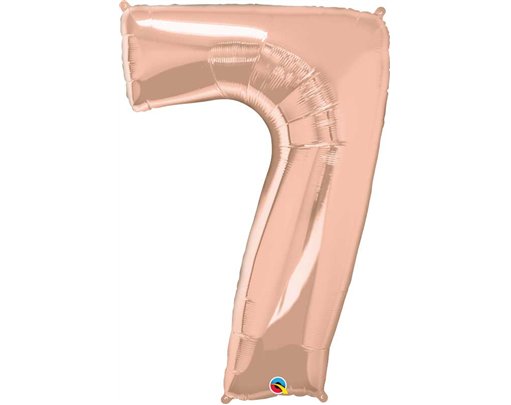 JUMBO NUMBER SEVEN ROSE GOLD QUALATEX FOIL